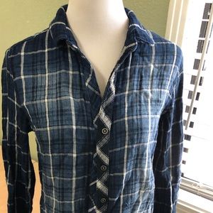 Bella Dahl flannel in shades of blue